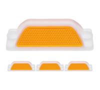 Didiseaon 4pcs Road Emergency Reflector Pavement Marker Rectangular Polycarbonate Reflective Design Improves Visibility for Driveway Entrance and Different Scenarios
