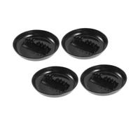 Didiseaon 4pcs Round Ashtray with Slot Layout Plastic Unbreakable Ash Holder for Cigarettes and Cigars Impact Resistant Container for Home Office Patio Indoor and Outdoor Use