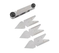 Didiseaon 4pcs Screw Thread Pitch Cutting and Centre Gauge Set Steel Thread Measuring Tool with Engraved Specifications Portable and Lightweight for Precise Metric and Imperial Measurement