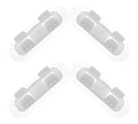 Didiseaon 4pcs Self-Adhesive PVC Drain Pipe Clips for Washing Machine and Dishwasher Drain Hoses, Medium Size 16-20mm, Noise Reduction and Invisible Space Enhancement, for Laundry Room