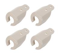 Didiseaon 4pcs Shock Cord Receiver Base Outdoor Windproof Roller Shade Tie-Down Bracket Plastic Beige for Canopy, Shade Screen Indoor and Outdoor
