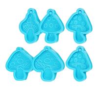 Didiseaon 4Pcs Silicone Earring Molds for DIY Mushroom Shaped Jewelry Making Crafts Flexible Non-Stick Moulds for Pendant Keychain Candy Fondant