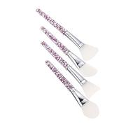 Didiseaon 4pcs Silicone Facial Mask Brush Set Purple-white Spatula, Fan, Tongue Knife Heads, Mud Mask Applicator Tools for Makeup and Skincare Use
