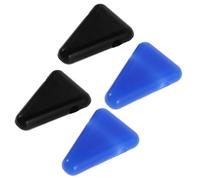 Didiseaon 4pcs Silicone Meditation Tuning Fork Stand Triangle Base Holder Set, Black and Blue Sound Therapy Fork Holder for Relaxation and Healing Sessions