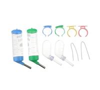 Didiseaon 4pcs Small Animal Water Bottles for Hamsters and Guinea Pigs, Plastic Leak Prevention Design Firm Hanging Feature, Suitable for Rabbits and Other Small Pets in Cages