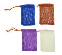 Didiseaon 4pcs Soap Storage Bag African Bath Towel Shower Skin Scrubber for Bathroom Use Simple Foaming Pouches Exfoliating Scrubber Function