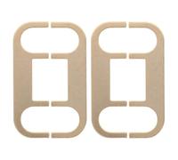 Didiseaon 4pcs Speaker Terminal Bridge Plate, Pure Copper, 1.77 Inch | Bi-Wire Binding Post Jumper Plates, Golden Speaker Bridge Connectors, Loudspeaker Subwoofer Parts Accessories
