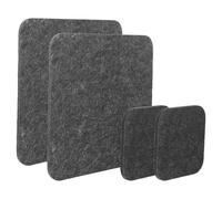 Didiseaon 4pcs Square Felt Needle Felting Pad for DIY Sewing Crafting with Rounded Corners, Black Felt Mat for Photo Display and Reducing Finger Fatigue, Water-Resistant Wool Craft Cushion