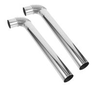 Didiseaon 4pcs Stainless Steel Chimney Flue Elbow Pipe with Thickened Design for Boiler and Water Heater, Easy Installation and Sturdy Construction, Suitable for Residential and Commercial