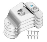 Didiseaon 4pcs Stainless Steel Microphone Holder Hooks Universal Metal Mic Clips for Mobile Radio Cb Radio Mount Hand Microphone Hanging Clip Compatible Gm950 Gm300 Car Kits