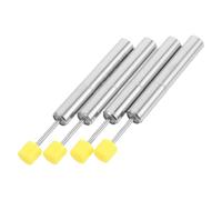 Didiseaon 4pcs Stainless Steel Trash Can Dampers with Hydraulic Noise Reduction Heavy Duty Lid Support Hinges for Kitchen and Bathroom Wastebaskets Replacement for Smooth Soft Close Closure
