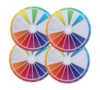 Didiseaon 4Pcs Standard Color Wheel Painting Chart with Rotatable Center for Nail Designers Makeup Blending and Color Learning Tool