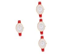 Didiseaon 4pcs Stylish Quartz Watch for Women Casual Wrist Watch Ladies Inspired Belt