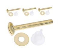 Didiseaon 4pcs Toilet Seat Screws and Nuts Kit with Rubber Seal Ring Heavy Duty Bolts for Top Mount Hinges Easy Install Toilet Seat Fixing Hardware Replacement