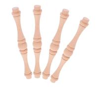Didiseaon 4pcs Unpainted Wood Baluster Spindles for Home and Indoor Staircase, Unfinished Woodcraft Columns for Cabinet and Furniture Decoration, Natural Wood Craft Balusters for DIY