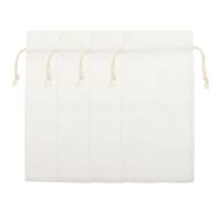 Didiseaon 4pcs White Linen Wine Bags with Drawstring Design, Blank Surface for Sublimation, for Party Or Banquet Use, Suitable for Candy and Chocolate Packaging