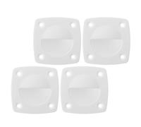 Didiseaon 4Pcs White Nylon Flush Boat Pull Handles for Yacht Recessed Marine Hatch Latches Deck Hardware Suitable for Outdoor Boating and Marine Door Pulls