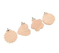 Didiseaon 4pcs Wood Parrot Platform Playground Bird Cage Stand for Cockatiels and Small Parrots Perch Stand Exercise Accessories Bird Toy Accessory for Conure and Parakeet