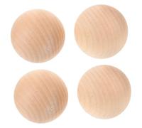 Didiseaon 4Pcs Wooden Bocce Balls for Outdoor Sports Natural Pine Wood Rolling Game Kit for Backyard Garden Play and Family Fun