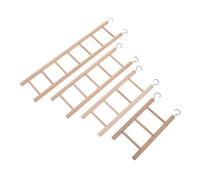 Didiseaon 4Pcs Wooden Ladder for Parrots Climbing for Cage Birds Parakeets Cockatiels Lovebirds Enhances Beak Conditioning and Mental Stimulation