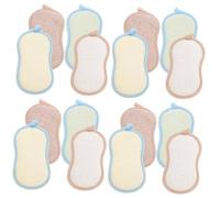 Didiseaon 4sets Efficient Kitchen Cleaning Sponges Bamboo Fiber Dish Sponges Set Reusable Scrub for Pots Bowls Wok Multi-Function for Home 6pcs*4