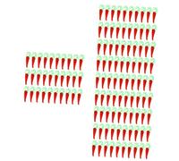 Didiseaon 4sets Red Pepper Loose Beads for DIY Necklace Making Unique Charms for Jewelry Pendant Crafting Vibrant Red Chili Decoration for Creative Projects 100pcs*4