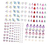 Didiseaon 4sheets Face Stickers Jewels Festival Party Accessories Tear Eye Sticker Diamond Pearl Eyebrow Glitter for Face Festival Gems for