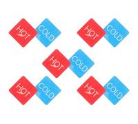 Didiseaon 5 Pairs Hot Cold Indicator Acrylic Water Hot Cold Sign Self-adhesive Stickers Simple Design Workmanship Visible from A Long Distance for Barber Shop and Supermarket