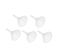 Didiseaon 5 Pcs Clear Plastic Filter Funnels Multipurpose Lab Funnels with No Mess Guard for Oil Gas Transmission Fluids and Power Steering Fluid Transfers