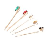 Didiseaon 5 Pcs Retro Golden Alloy Hair Clips with Drill Decoration, Easy to Clip Bobby Pins for Women and Girls, Elegant Vintage Style Hair Accessories,