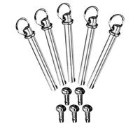 Didiseaon 5 Sets Folding Fan Shaft Rivet and Nut Set, Stainless Steel | Silver Finish, for Hand Fan Maintenance and DIY Crafting, Convenient Portable Parts for Repair Work