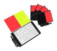Didiseaon 5 Sets Football Referee Cards Red Yellow PVC Weatherproof Official Match Kit with Pen and Record Paper for Stadium School Competitive Soccer Games