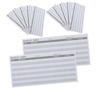 Didiseaon 50 Sheets Green Horizontal Budget Sheets Refill for Cash Envelope Binder Practical Household Expense Recording Cards Lightweight Daily Planner Inserts for Financial Management