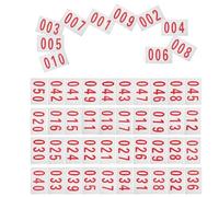 Didiseaon 50 Sheets Race Number Bibs Cotton Red Breathable Number Bibs for Marathon and Track Field Competition