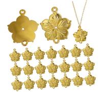 Didiseaon 50pcs Antique Flower Jewelry Connectors DIY Charms for Bracelet Necklace Making Alloy Pendants with Smooth Edges for Handmade Crafts and Festival Accessories