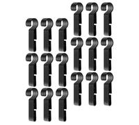 Didiseaon 50pcs Black Plastic Headlamp Clips for Hard Hat, Easy to Install Safety Hat Clip for Construction Workers, Secure Fixing for Headlight on Helmet, at Night