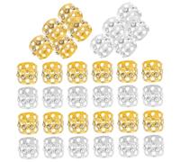 Didiseaon 50Pcs Hair Dreadlocks Jewelry Braid Accessories Lightweight Metal Hollow Heart Design with Rhinestones for Braided Hair Party and Wedding Adornments Gold and Silver Mix