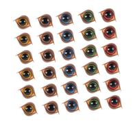 Didiseaon 50pcs Handmade Doll Eyes with Washers for Crochet Animals Soft Safety Eyes Safe Plastic Craft Eyeballs for Stuffed Plush DIY Making Mixed Brown Eyelids