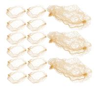 Didiseaon 50pcs Invisible Hair Bun Nets Elastic Covers for Dance Gymnastics and Performance for Nurses and Stewardesses Gold
