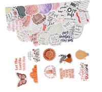 Didiseaon 50pcs Jesus Christian Stickers Pack Inspirational Bible Verse Decals for Water Bottles Laptops Bikes Scrapbooks Faith Decor for Teens and Adults