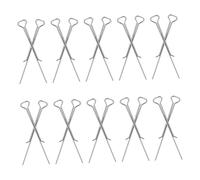 Didiseaon 50pcs Metal Candle Wick Centering Tools Stainless Steel DIY Candle Making Holders for Precise Wax Core Placement Quick Installation Use for Hobbyists and Small Businesses