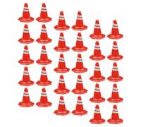 Didiseaon 50Pcs Mini Traffic Cones Durable Roadblocks for Educational for Symbol Recognition and Traffic Learning for DIY Table Model Scenarios