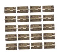 Didiseaon 50pcs Miniature Small Chest Cabinet Hinges with Screws Rust-Resistant Iron Hardware for Jewelry Boxes and Wooden Storage Antique Bronze Finish