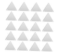 Didiseaon 50Pcs Silver White Flat Bottom Acrylic Mirror Rhinestones for DIY Sewing Applique Costume Decoration Bag Embellishments Easy to Sew Clothes Crafting Gems for Fashion