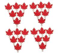 Didiseaon 50pcs Tree Leaf Pendants for Crafts Mini Maple Leaf Charm Metal Pendants for Jewelry Artificial Autumn Theme Alloy Red