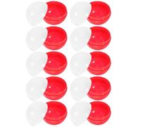 Didiseaon 50pcs Vending Machine Capsules Empty Plastic Candy Balls Colored Round Capsules Plastic Gumball Red White Twisting Balls for Gumball Vending Machine