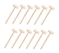 Didiseaon 50pcs Wooden Mini Crab Mallet for Seafood Cracking Ergonomic Handle Shellfish Hammer Natural Wood Cake Mallets for Family Seafood Feasts and Hand Coordination