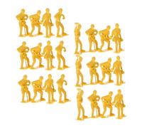 Didiseaon 54Pcs Miniature Engineering Workers Figures Set Realistic Model for DIY Display and Educational Use Durable Construction Man Props for Modelmaking and Collection