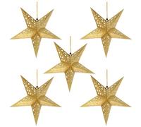 Didiseaon 5pcs 45cm Shiny Star Paper Light Shade Hanging Lampshade