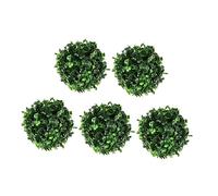Didiseaon 5pcs Artificial Plant Topiary Balls Faux Grass Decorative Leaf Balls for Home Office Party Indoor Outdoor Use Diameter